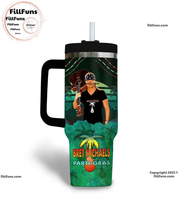 Bret Michaels Parti-Gras Tour All Killer No Filler Stanley Tumbler 40oz