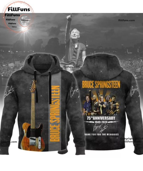 Bruce Springsteen 75th Anniversary 1949-2024 Thank You For The Memories 3D T-shirt