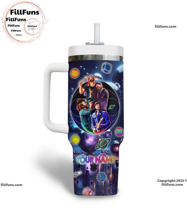 Coldplay Rock Band Universe And Planets Custom Stanley Tumbler 40oz
