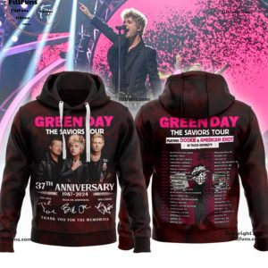 Green Day The Saviors Tour 37th Anniversary 1987-2024 Thank You For The Memories 3D T-Shirt