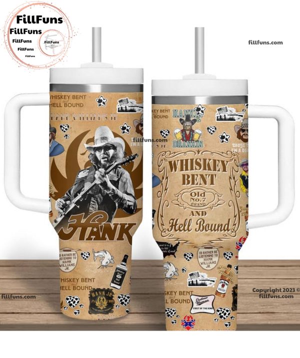 Hank Williams Whiskey Bent Olf No.7 Brand And Hell Bound Stanley Tumbler 40oz