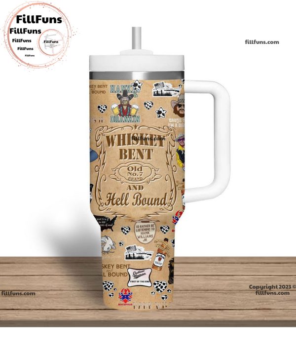 Hank Williams Whiskey Bent Olf No.7 Brand And Hell Bound Stanley Tumbler 40oz