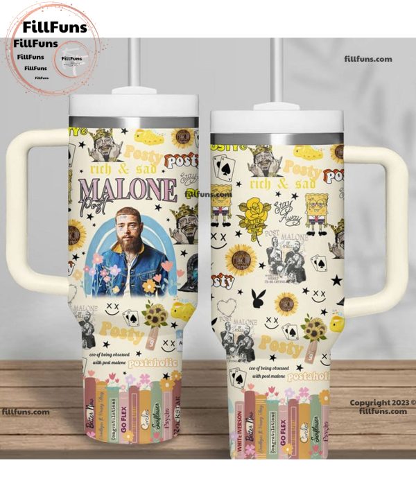 Post Malone  Rich & Sad Stay Away Stanley Tumbler 40oz