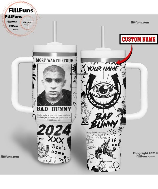 Most Wanted Tour Bad Bunny 2024 Stanley Tumbler 40oz