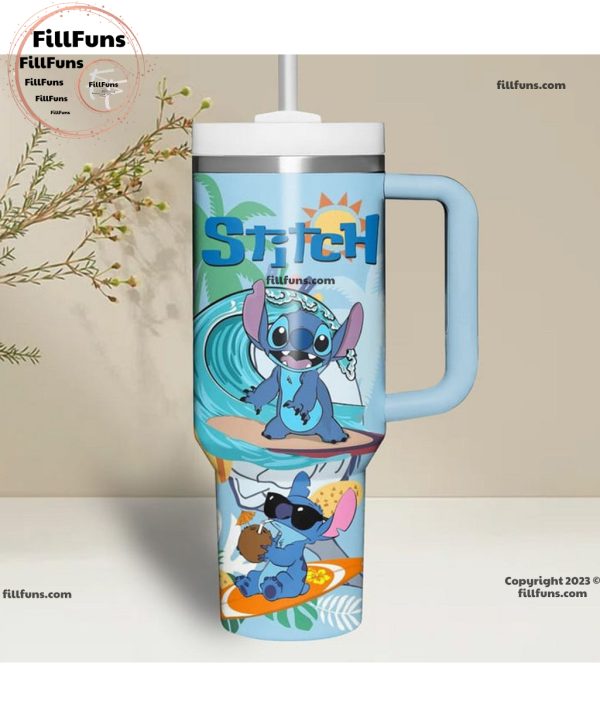 Stitch Summer Aloha Customized Stanley Tumbler 40oz