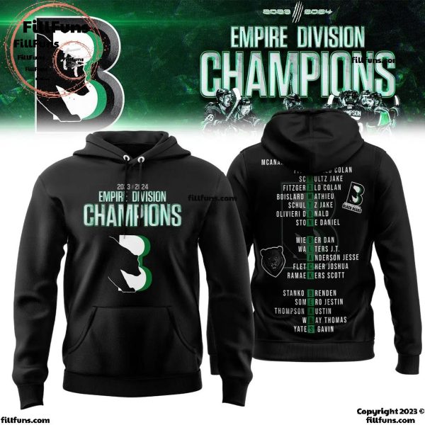 2023-2024 Empire Division Champions Binghamton Black Bears Hoodie Longpants Cap