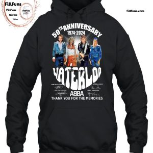 50th Anniversary 1974-2024 Waterloo Abba Thank You For The Memories T-Shirt
