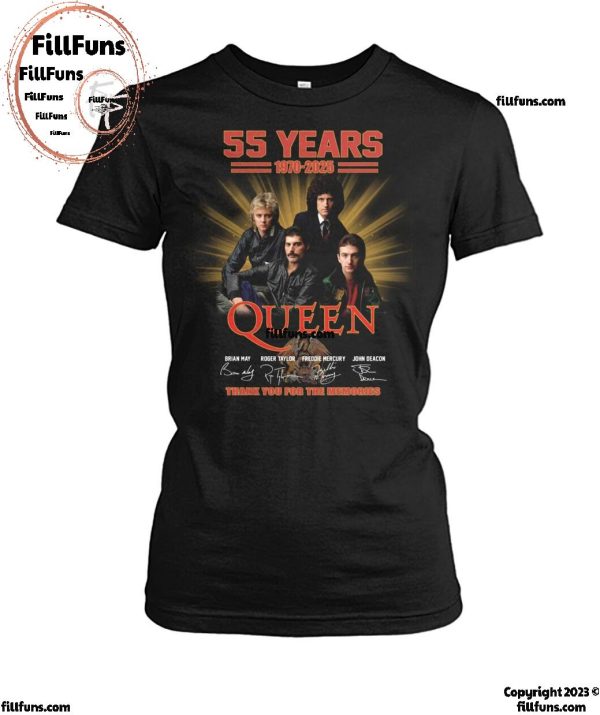 55 Years 1970-2025 Queen Thank You For The Memories T-Shirt