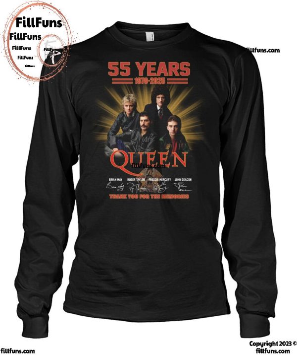 55 Years 1970-2025 Queen Thank You For The Memories T-Shirt