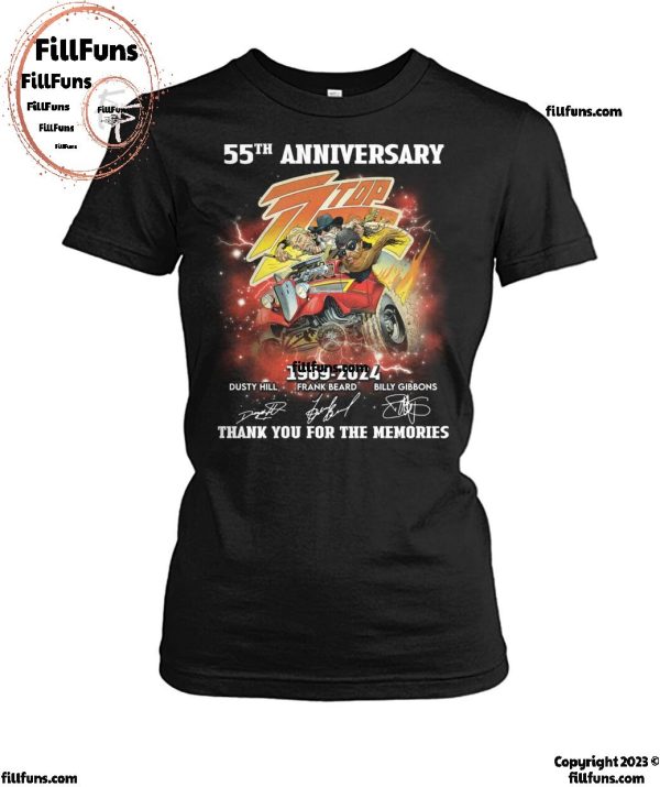 55th Anniversary 1969-2024 Thank You For The Memories T-Shirt