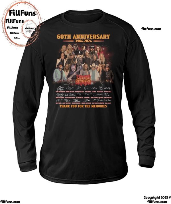 60th Anniversary 1964-2024 Lynyrd Skynyrd Thank You For The Memories T-Shirt