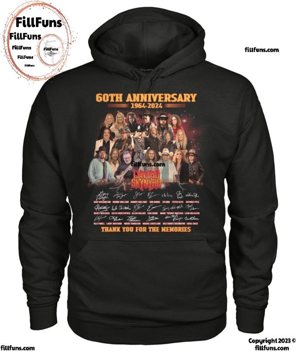 60th Anniversary 1964-2024 Lynyrd Skynyrd Thank You For The Memories T-Shirt