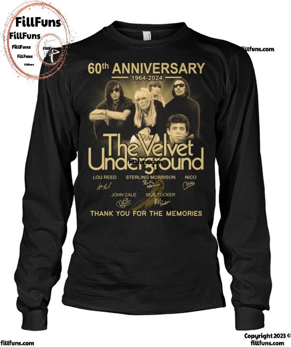 60th Anniversary 1964-2024 The Velvet Underground Thank You For The Memories T-Shirt