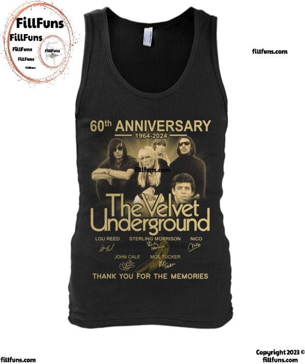 60th Anniversary 1964-2024 The Velvet Underground Thank You For The Memories T-Shirt