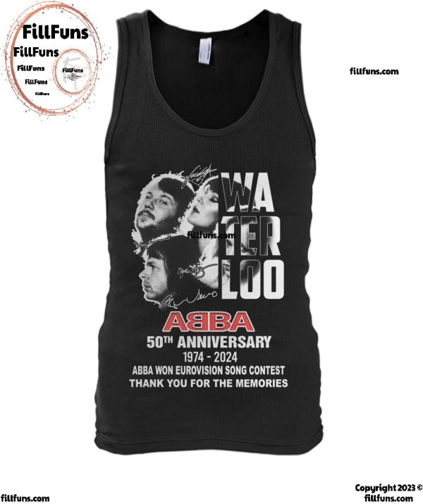 Abba 50th Anniversary 1974-2024 Abba Won Eurovision Song Contest Thank You For The Memories T-Shirt