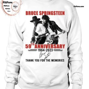 Bruce Springsteen 59th Anniversary 1964-2023 Thank You For The Memories T-Shirt