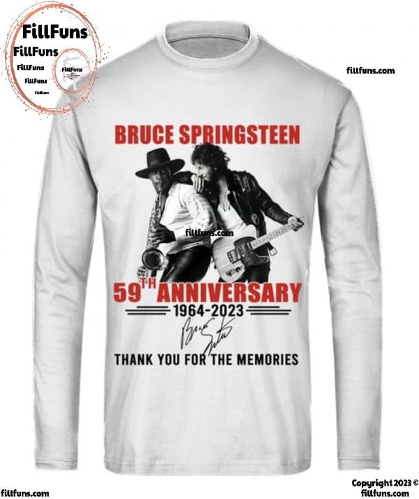 Bruce Springsteen 59th Anniversary 1964-2023 Thank You For The Memories T-Shirt