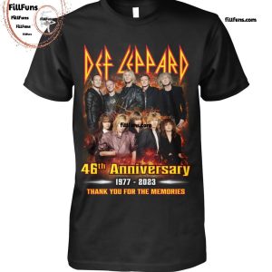 Def Leppard 46th Anniversary 1977-2023 Thank You For The Memories T-Shirt