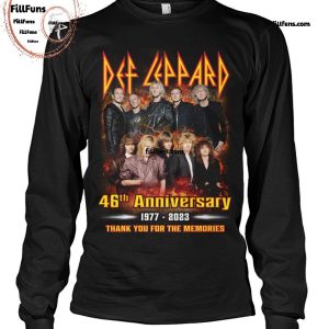 Def Leppard 46th Anniversary 1977-2023 Thank You For The Memories T-Shirt
