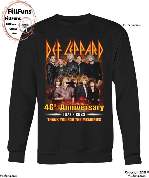 Def Leppard 46th Anniversary 1977-2023 Thank You For The Memories T-Shirt