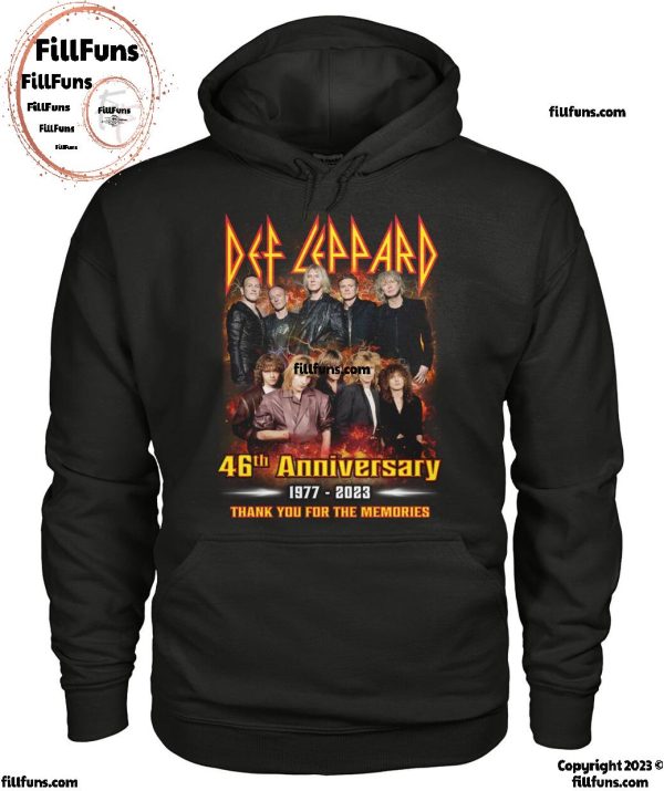 Def Leppard 46th Anniversary 1977-2023 Thank You For The Memories T-Shirt