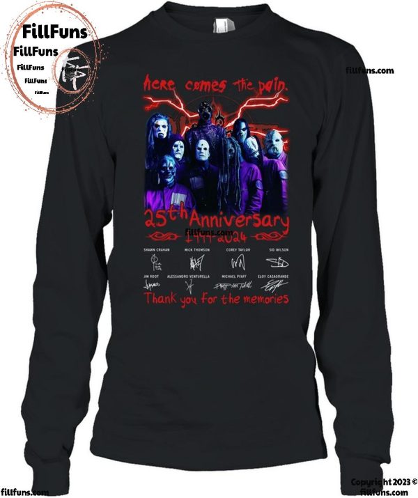 Here Comes The Pain 25th Anniversary 1999-2024 Thank You For The Memories T-Shirt