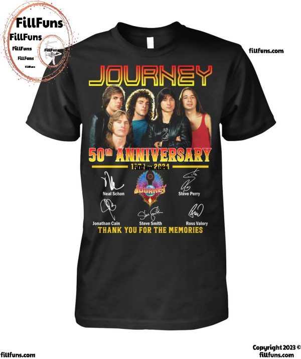 Journey 50th Anniversary 1974-2024 Thank You For The Memories T-Shirt