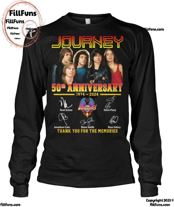 Journey 50th Anniversary 1974-2024 Thank You For The Memories T-Shirt