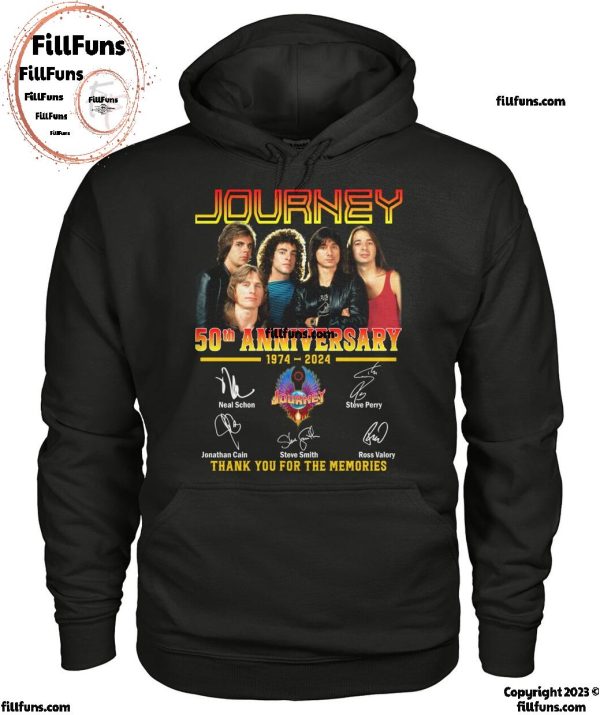 Journey 50th Anniversary 1974-2024 Thank You For The Memories T-Shirt