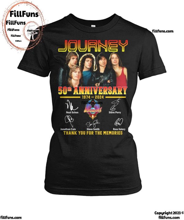 Journey 50th Anniversary 1974-2024 Thank You For The Memories T-Shirt