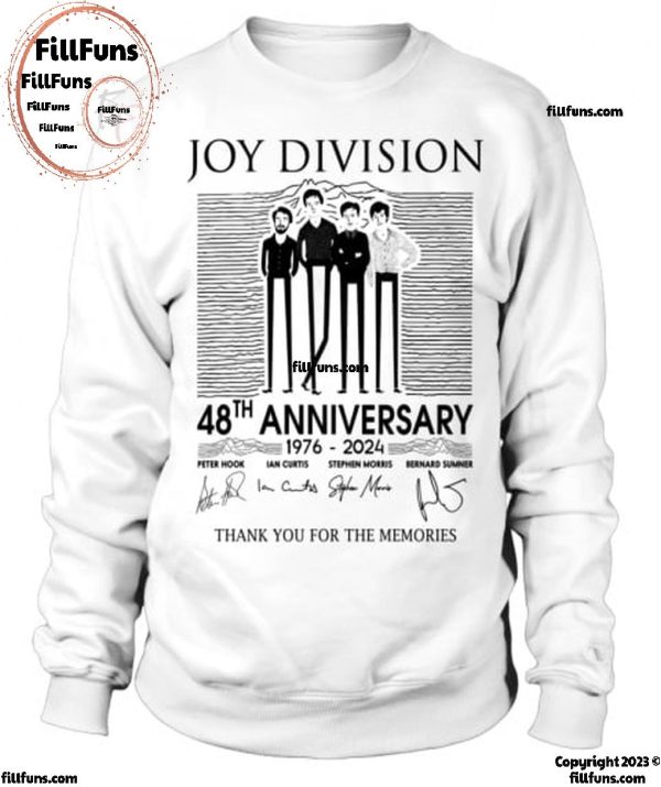 Joy Division 48th Anniversary 1976-2024 Thank You For The Memories T-Shirt