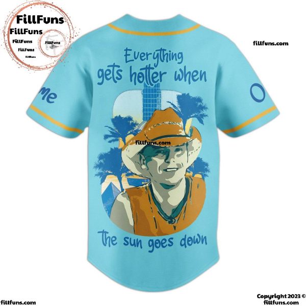 Kenny Chesney Everything Gets Hotter When The Sun Goes Down Baseball Jersey