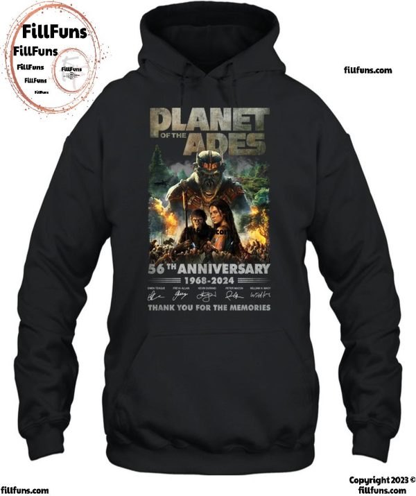 Kingdom Of The Planet Of The Apes 56th anniversary 1968-2024 Thank You For The Memories T-Shirt