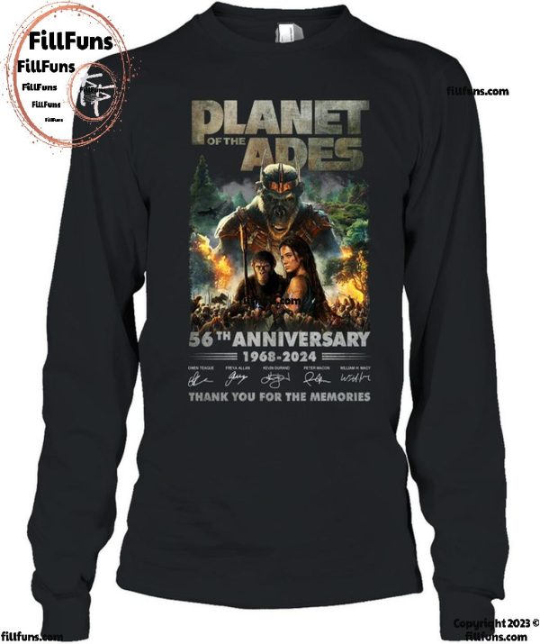 Kingdom Of The Planet Of The Apes 56th anniversary 1968-2024 Thank You For The Memories T-Shirt