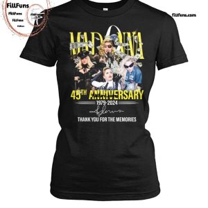 Madonna 45th Anniversary 1979-2024 Thank You For The Memories T-Shirt