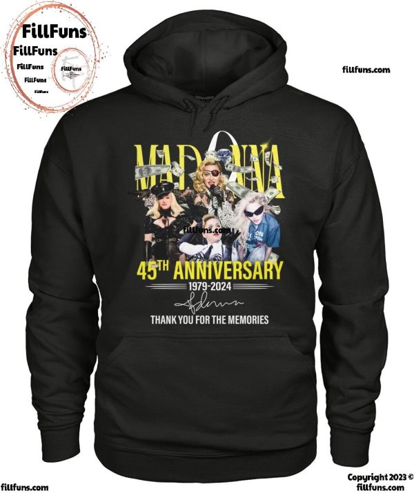 Madonna 45th Anniversary 1979-2024 Thank You For The Memories T-Shirt