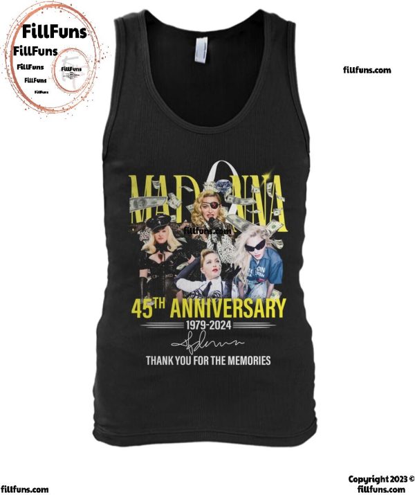 Madonna 45th Anniversary 1979-2024 Thank You For The Memories T-Shirt