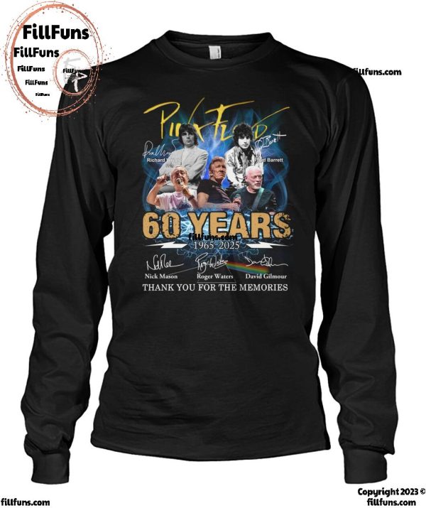 Pink Floyd 60 Years 1965-2025 Thank You For The Memories T-Shirt
