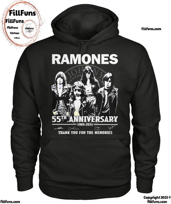Ramones 55th Anniversary 1969-2024 Thank You For The Memories T-Shirt