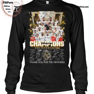 Real Madrid CF Champions Laliga 2023-2024 Thank You For The Memories T-Shirt