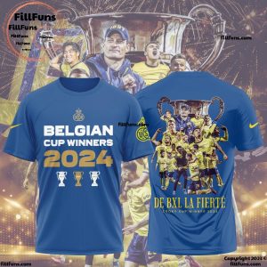 Royale Union Saint-Gilloise Jupiler Pro League Cup Winner 2024 3D T-Shirt – Blue