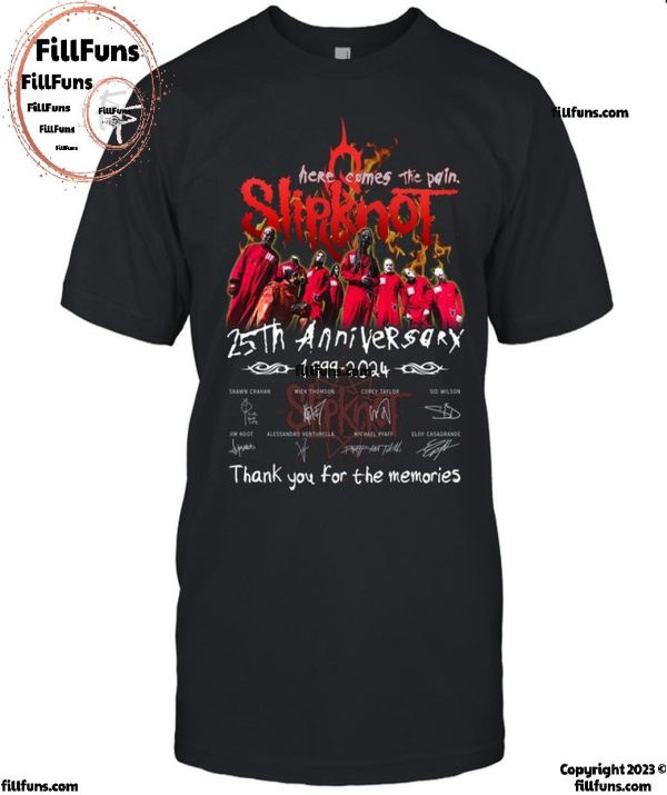 Slipknot 25th Anniversary 1999-2024 Thank You For The Memories T-Shirt