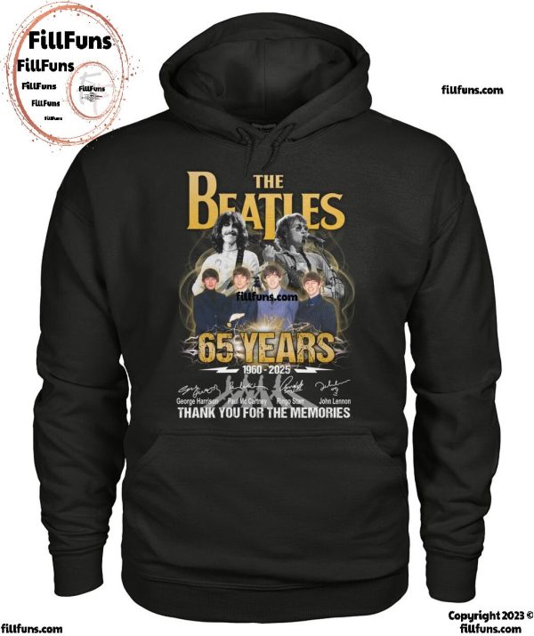 The Beatles 65 Years 1960-2025 Thank You For The Memories T-Shirt