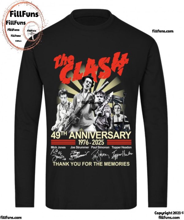 The Clash 49th Anniversary 1976-2025 Thank You For The Memories T-Shirt
