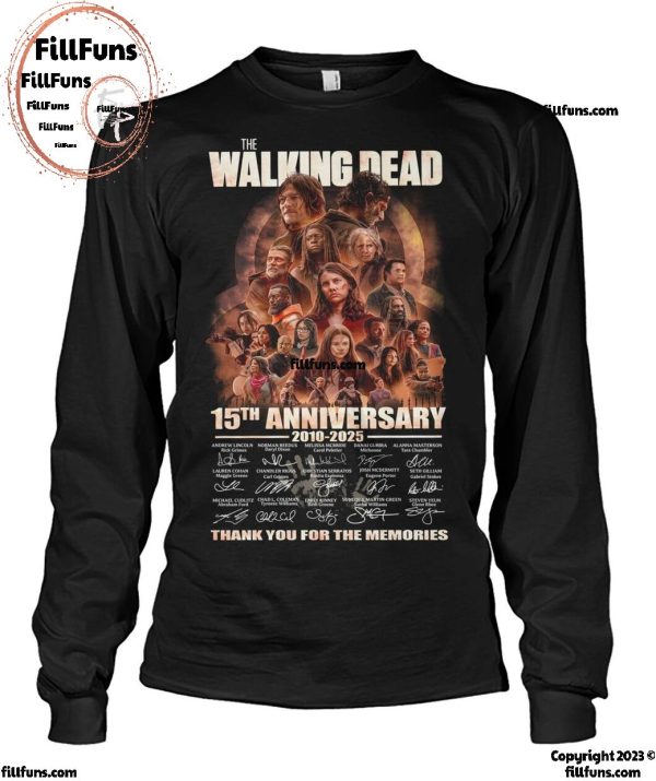 The Walking Dead 15th Anniversary 2010-2025 Thank You For The Memories T-Shirt