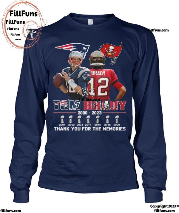 Tom Brady 2000-2023 Thank You For The Memories T-Shirt