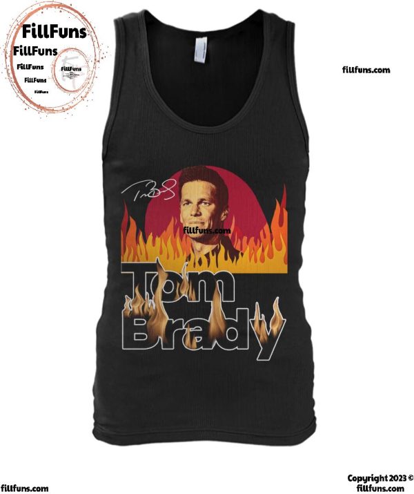 Tom Brady Burning Flame Signature T-Shirt
