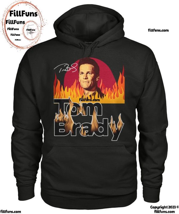 Tom Brady Burning Flame Signature T-Shirt
