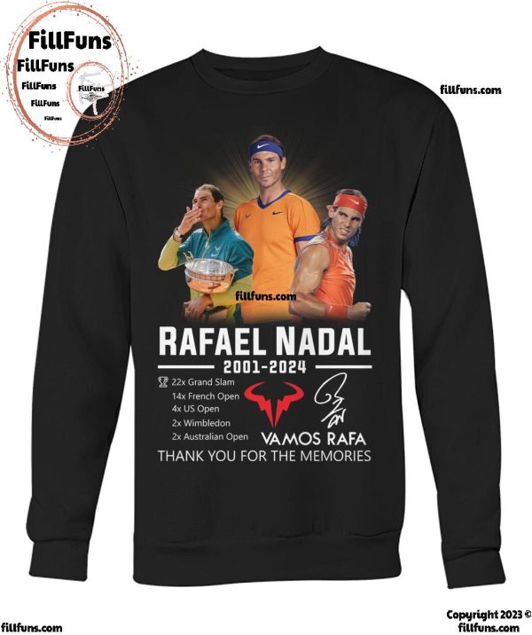 Fafael Nadal 2001-2024 Vamis Rafa Thank You For The Memories T-Shirt