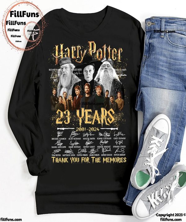 Harry Potter 23 Years 2001-2024 Thank You For The Memories T-Shirt